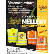 Emblémázott láthatósági mellények