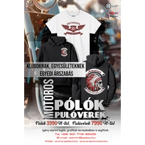 Motoros pólók, pulóverek