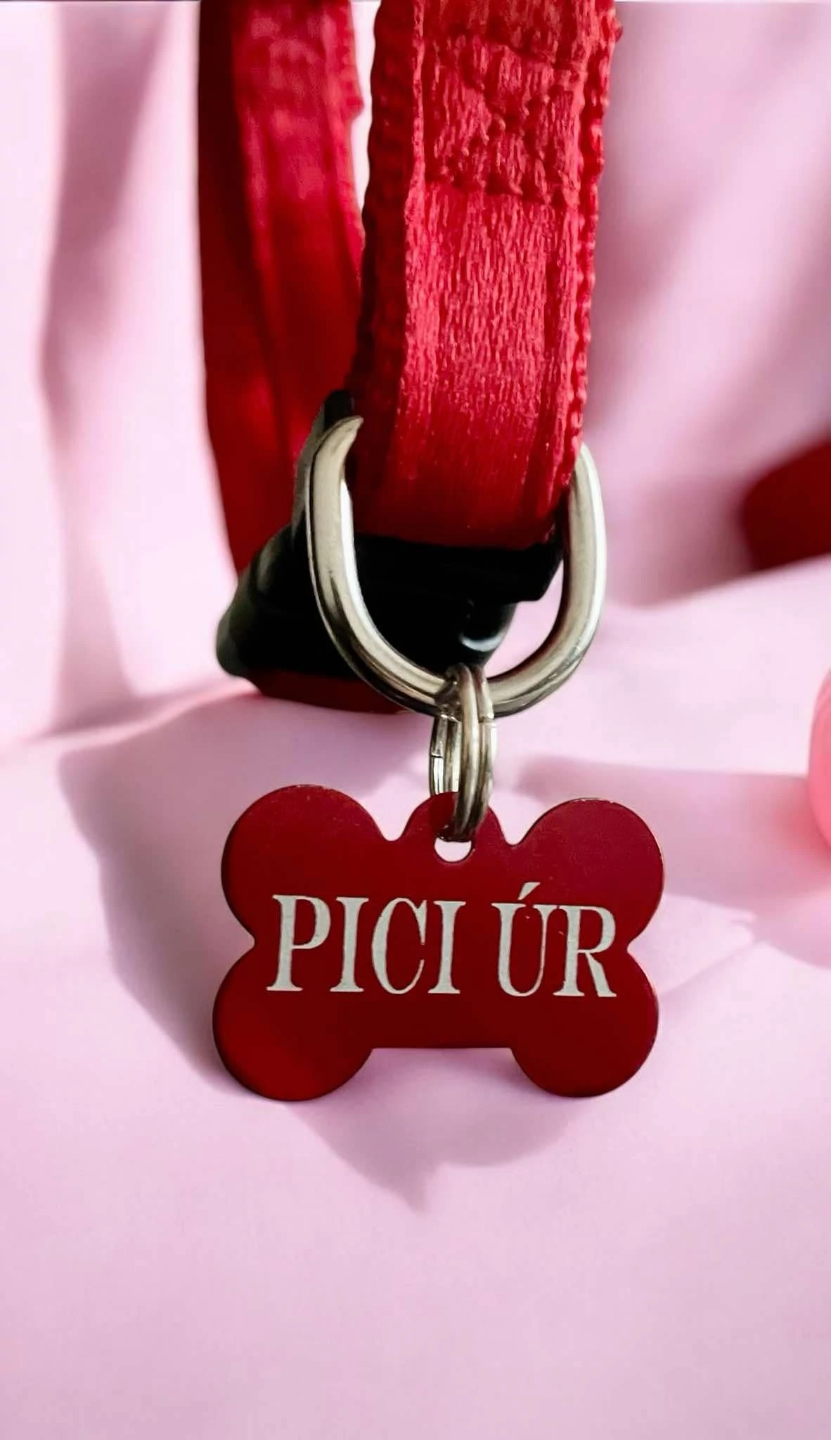 Gravírozott alu kutyabiléta